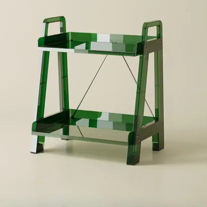 Modern Milky White Four Legs Acrylic Sofa End Table Image - 13