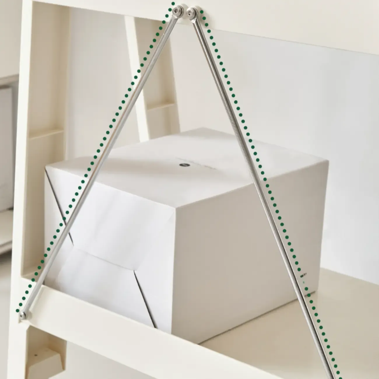 Modern Milky White Four Legs Acrylic Sofa End Table Image - 5