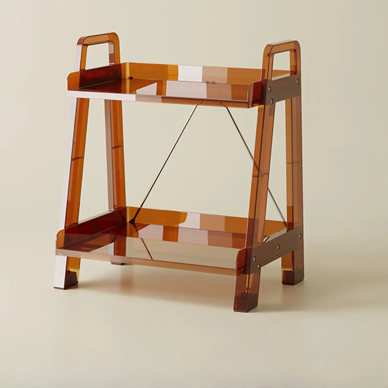 Modern Milky White Four Legs Acrylic Sofa End Table Image - 15 | homeyfad