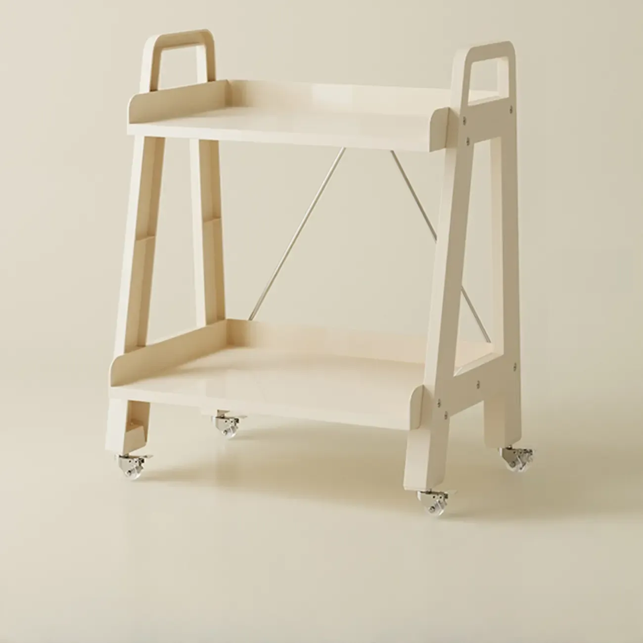 Modern Milky White Four Legs Acrylic Sofa End Table Image - 16