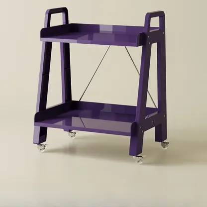 Modern Milky White Four Legs Acrylic Sofa End Table Image - 18