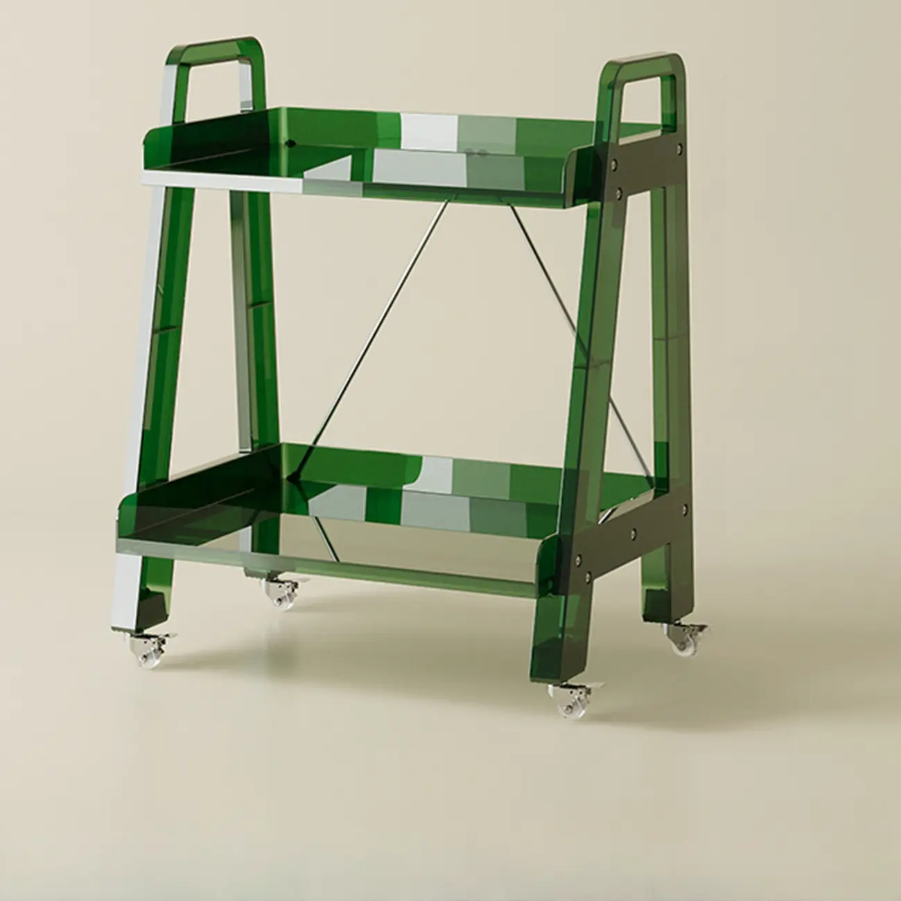 Modern Milky White Four Legs Acrylic Sofa End Table Image - 19 | homeyfad