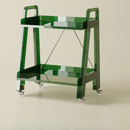 Modern Milky White Four Legs Acrylic Sofa End Table Image - 19