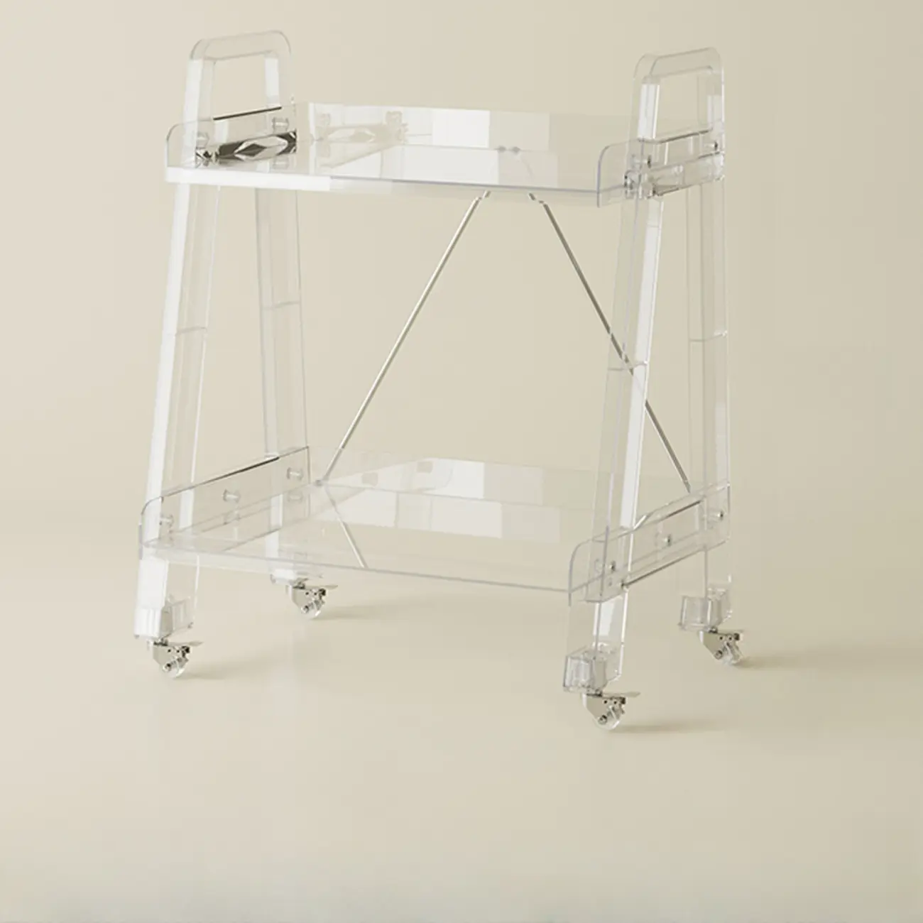 Modern Milky White Four Legs Acrylic Sofa End Table Image - 20 | homeyfad