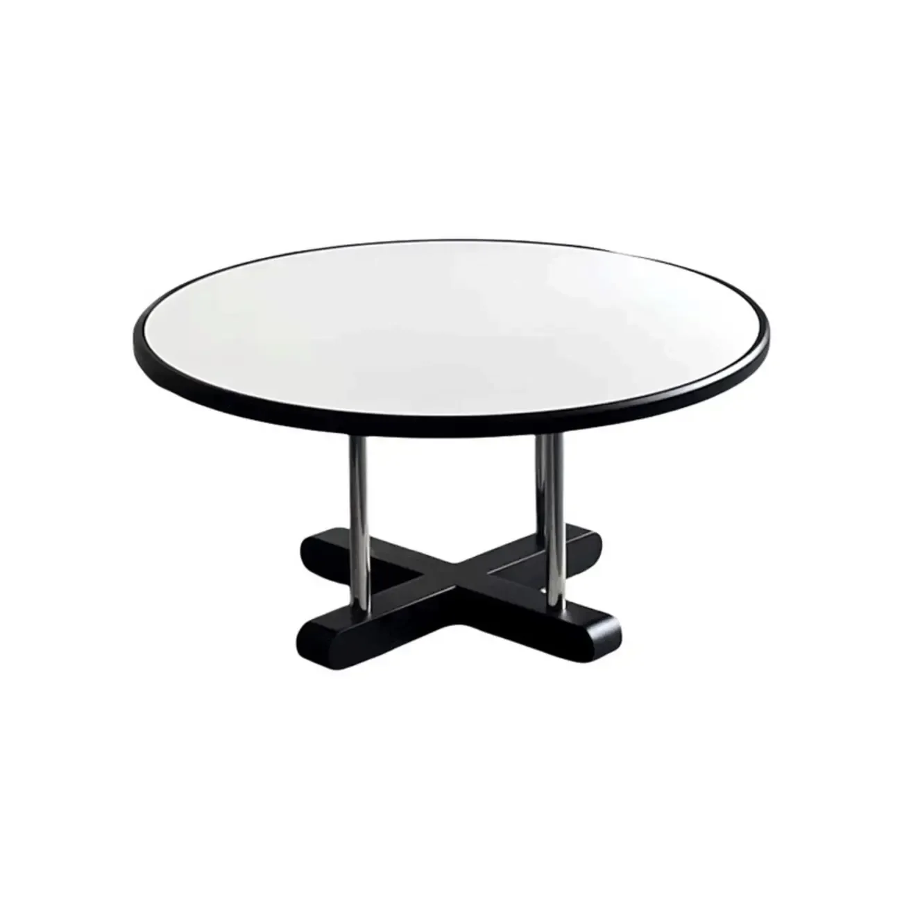 Vintage Round Stone Top Pedestal Base Side Table Image - 8