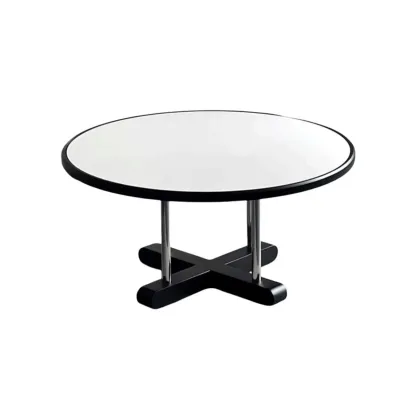 Vintage Round Stone Top Pedestal Base Side Table Image - 8