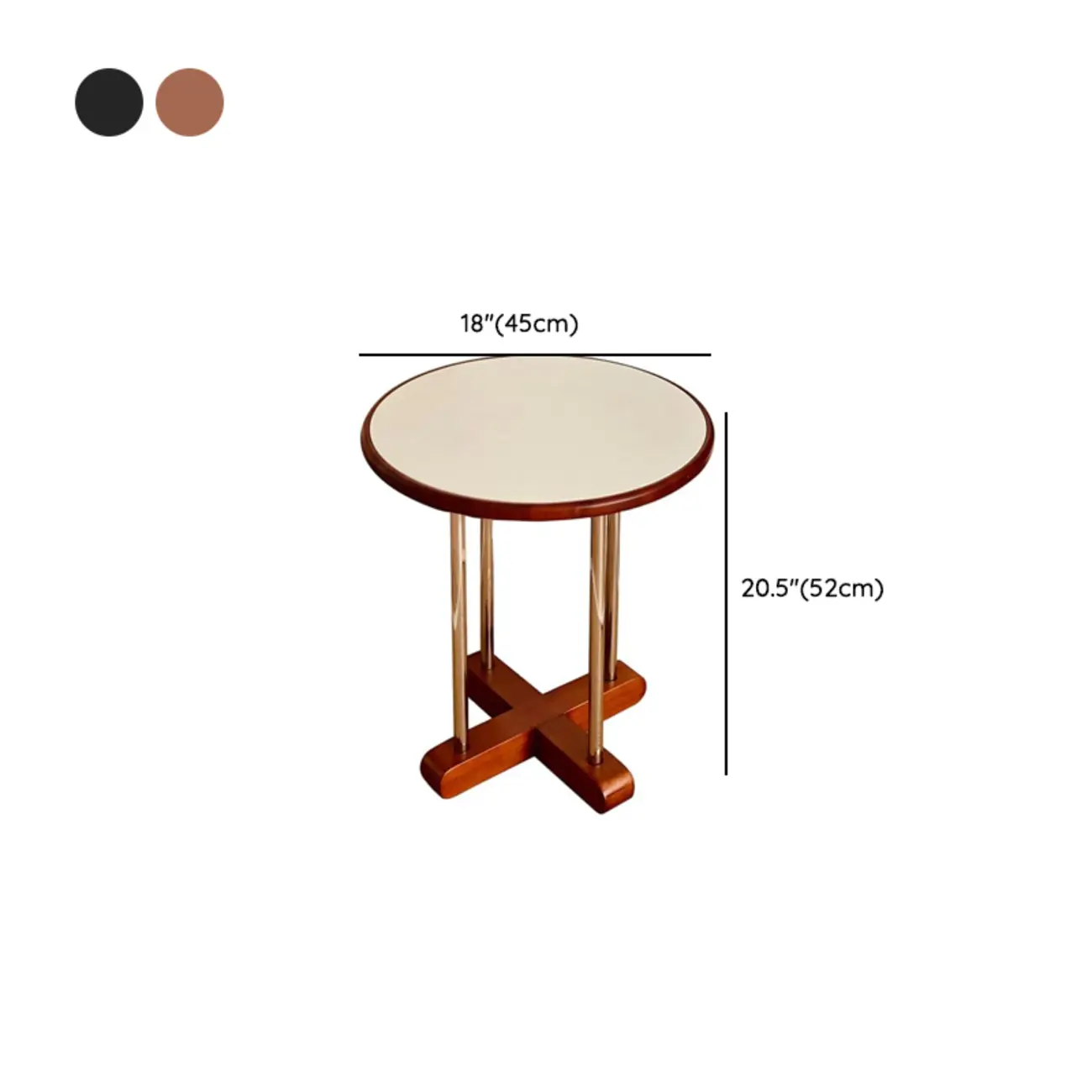 Vintage Round Stone Top Pedestal Base Side Table #size | homeyfad