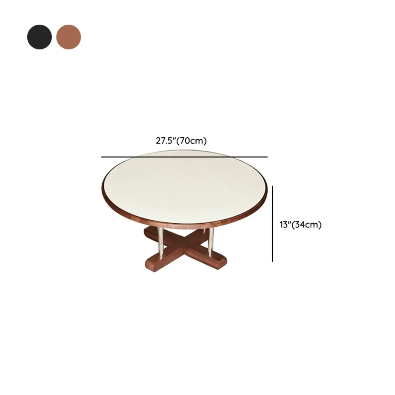 Vintage Round Stone Top Pedestal Base Side Table Image - 11