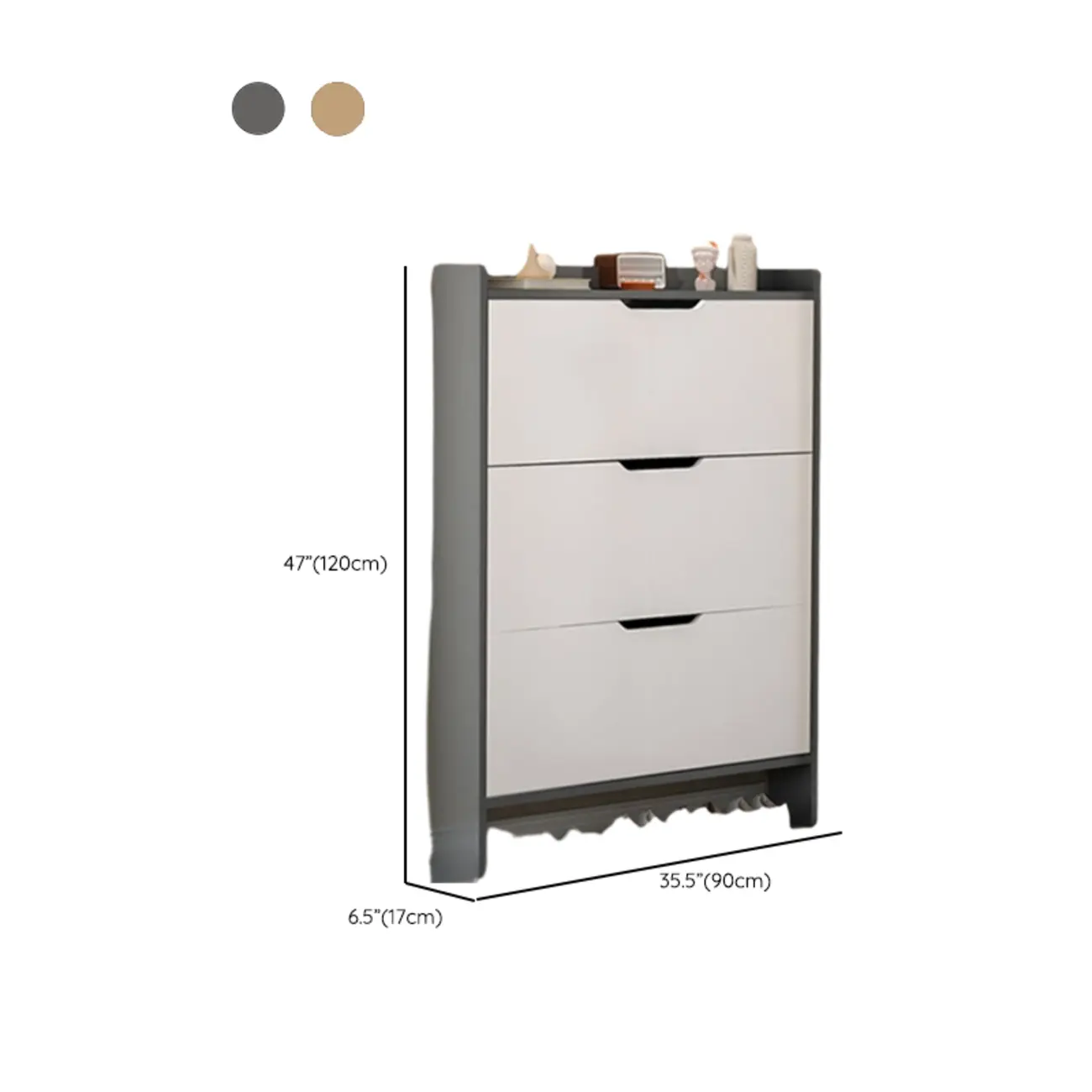 Efficient Minimalist Drop-Front Wood Adjustable Shoe Cabinet Image - 22 | homeyfad