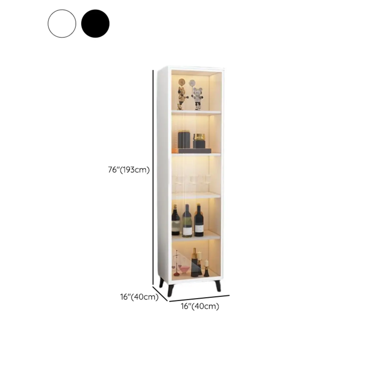 Floor Modern Metal Shelf Glass Doors Display Cabinet Image - 17 | homeyfad