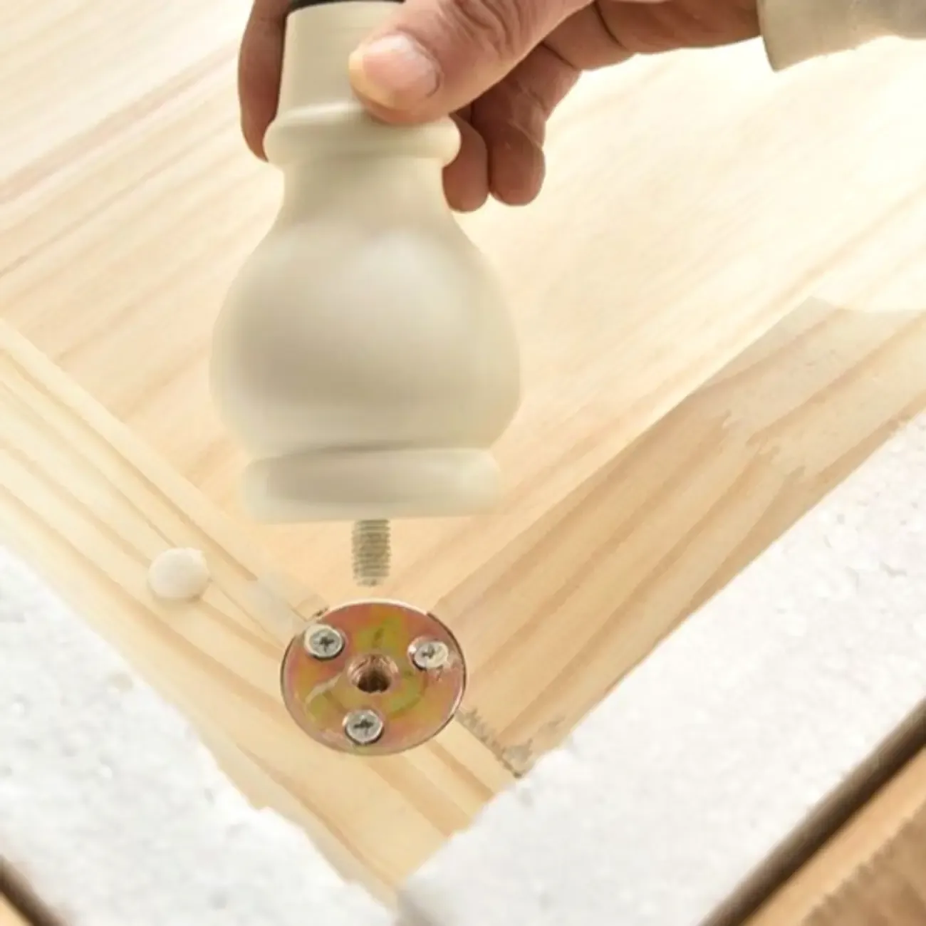 Vintage White Wood Dresser TV Stand Image - 6