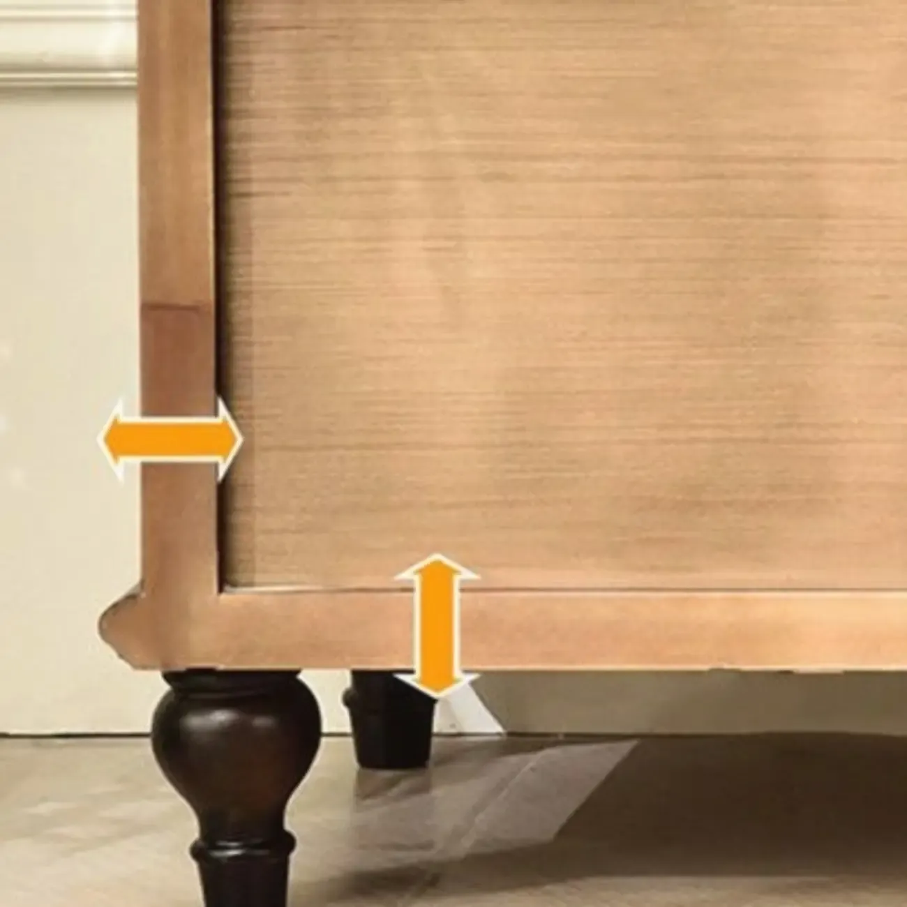 Vintage White Wood Dresser TV Stand Image - 8