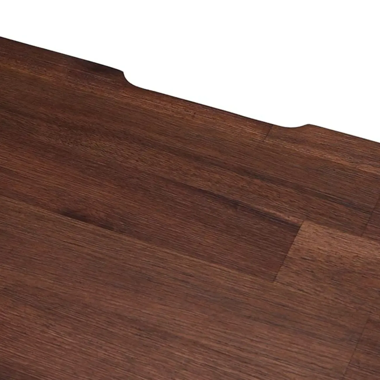 Brown Modern Wood Glass Display Cabinet with Storage Image - 7