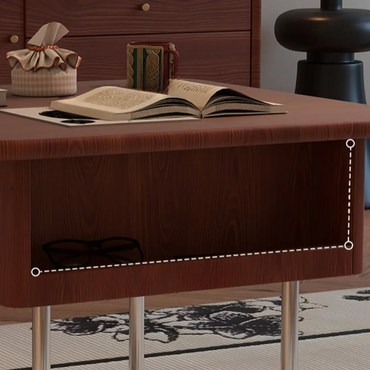 Coffee Table with Lift-Top and Storage Shelf in Wood and Metal Image - 10 | homeyfad