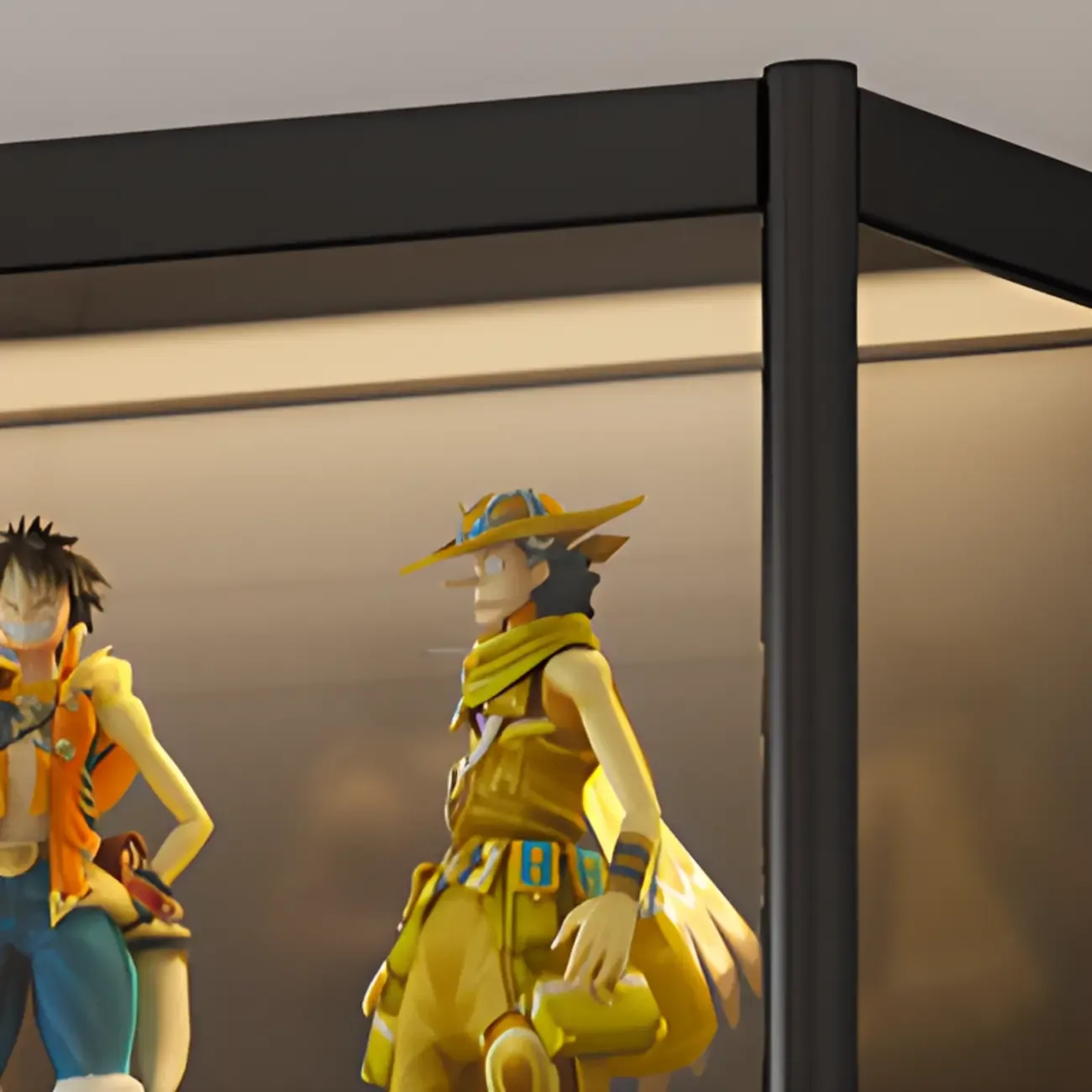 Adjustable Black Metal Shelf Glass Display Cabinet Image - 8