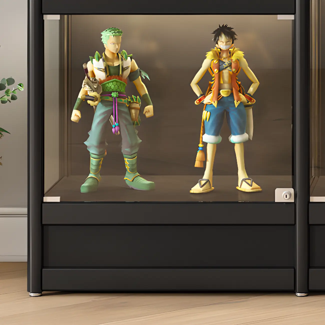 Adjustable Black Metal Shelf Glass Display Cabinet Image - 9 | homeyfad