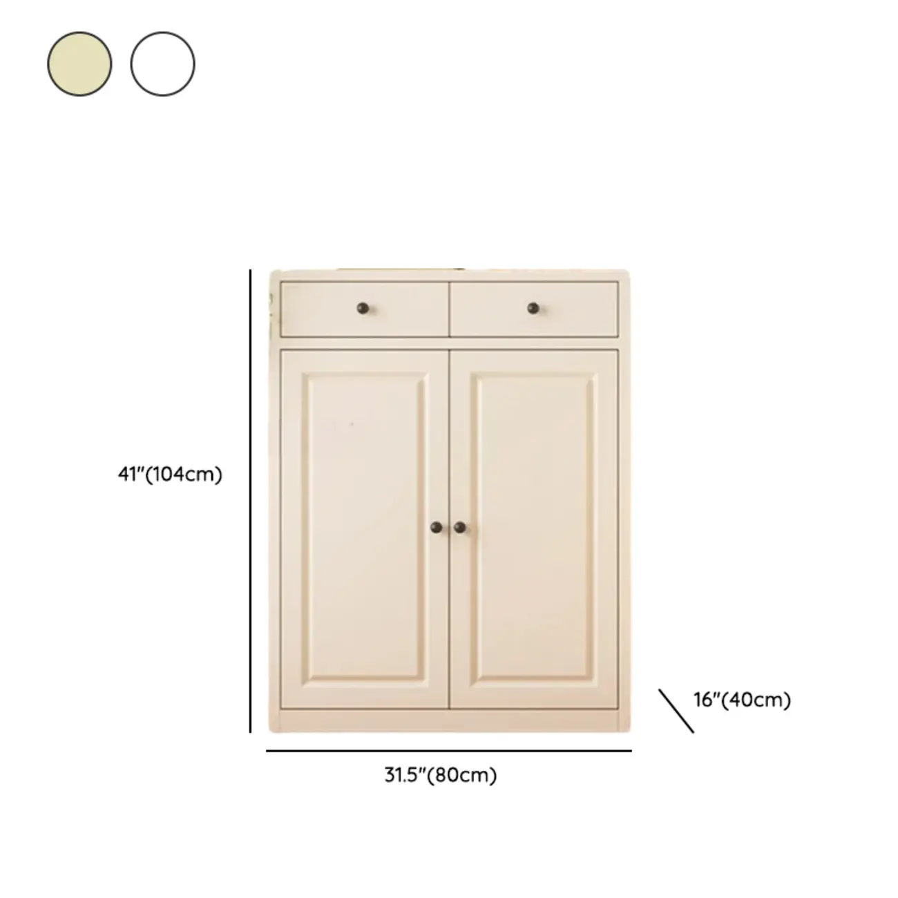 Narrow Metal White Buffet Cabinet with Drawer Image - 26 | homeyfad