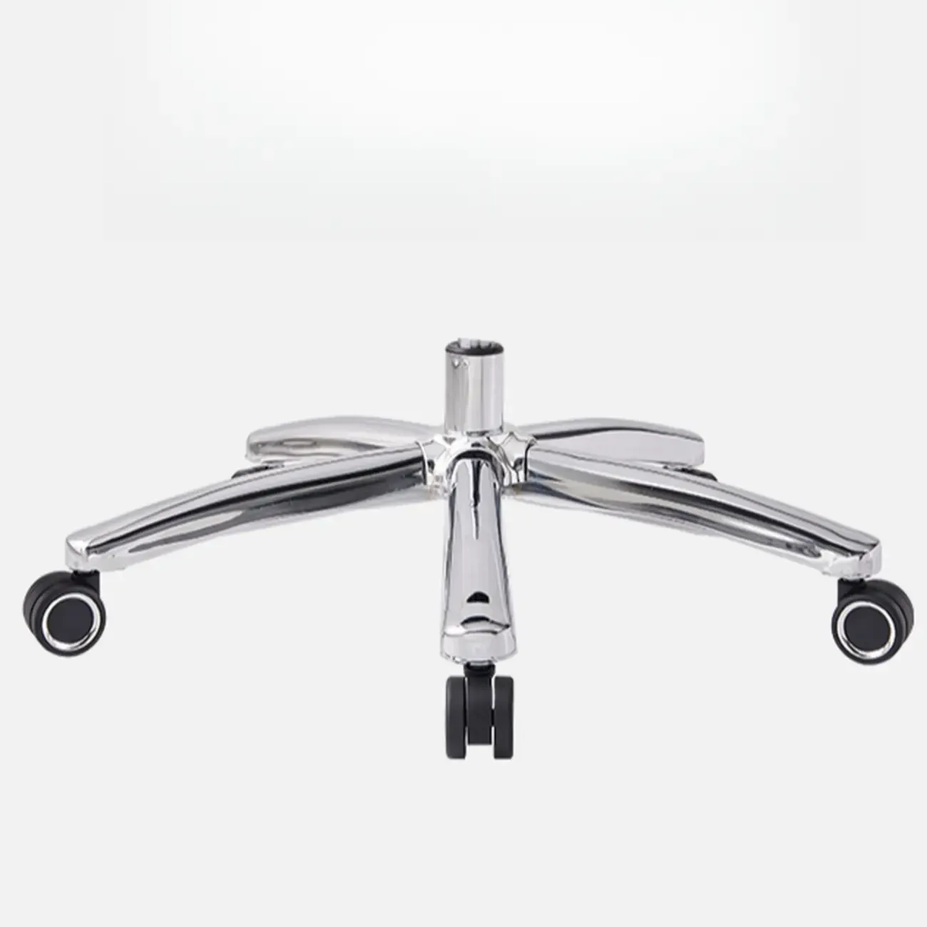 Beige Genuine Leather Swivel Ergonomic Chair with High-Back Image - 5