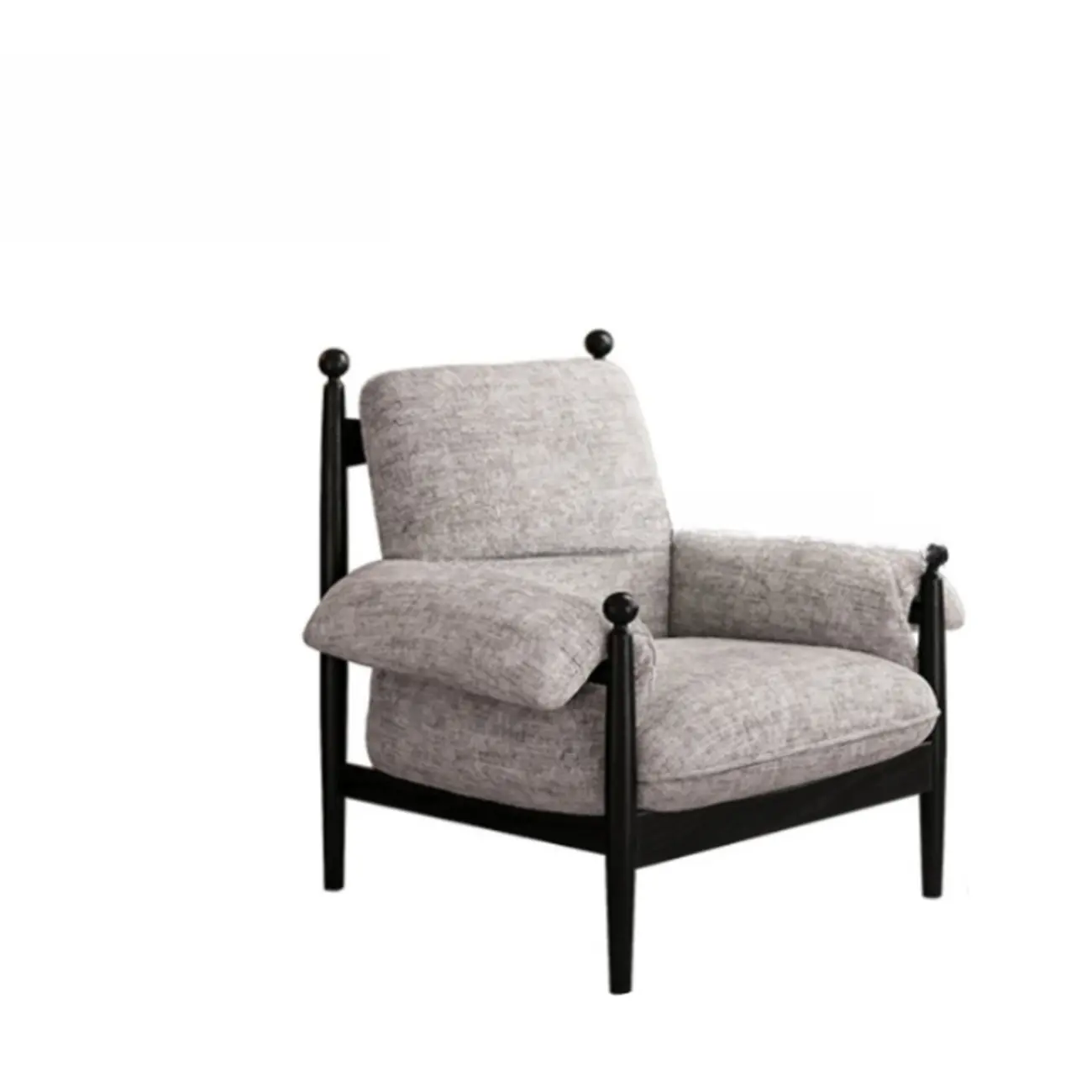 Modern Striped Accent Chair with Removable Cushion Image - 9 | homeyfad