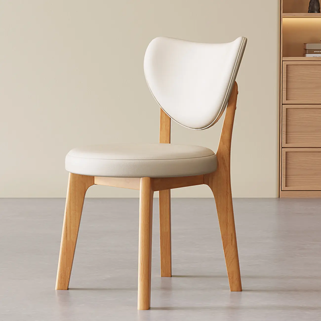 Modern Faux Leather Wingback Armless Dining Chair Image - 2 | homeyfad