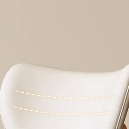 Modern Faux Leather Wingback Armless Dining Chair Image - 4