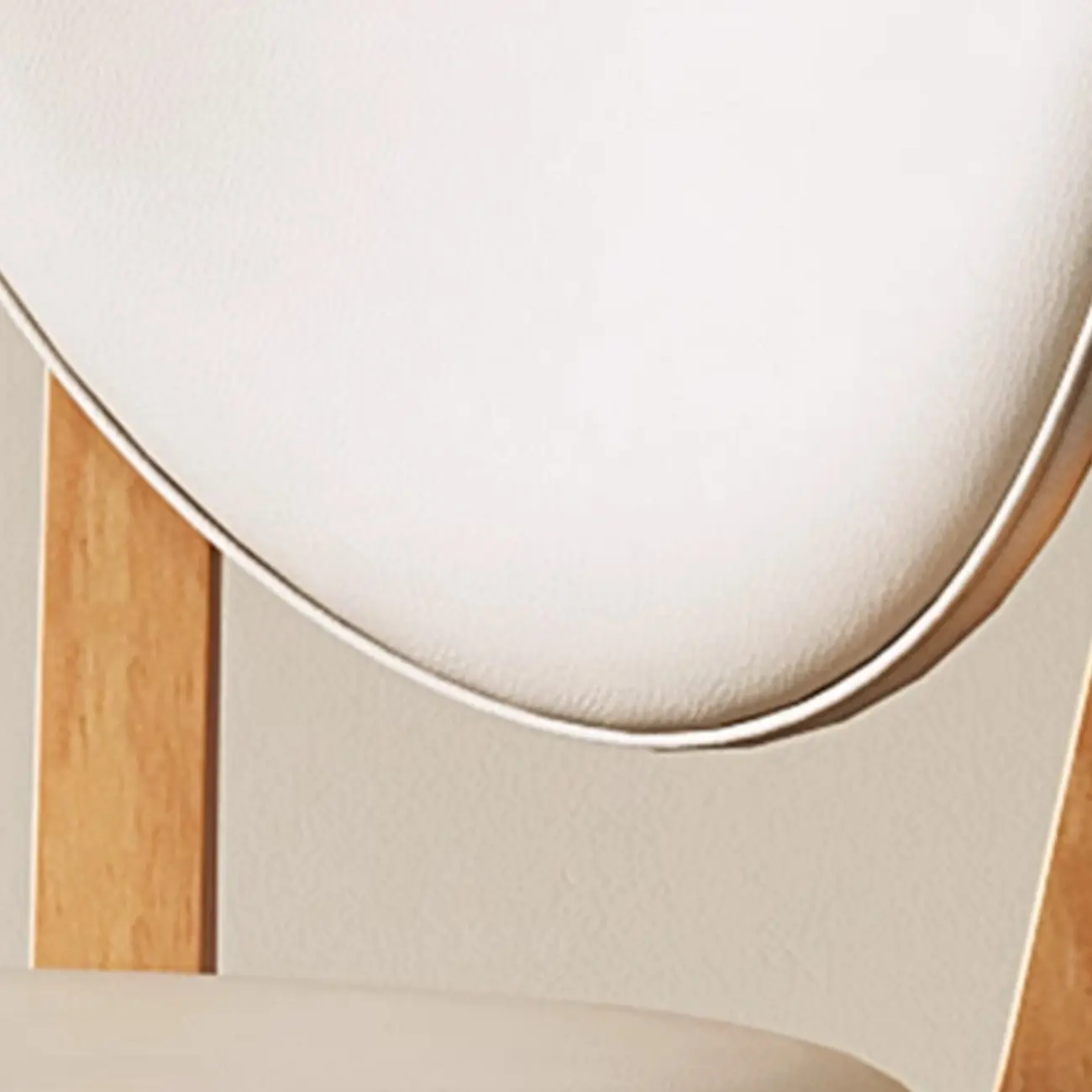 Modern Faux Leather Wingback Armless Dining Chair Image - 6 | homeyfad