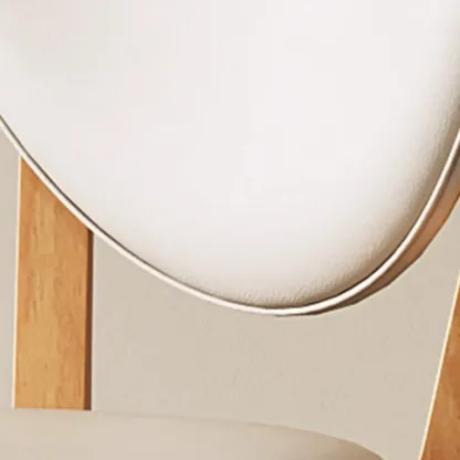 Modern Faux Leather Wingback Armless Dining Chair Image - 6