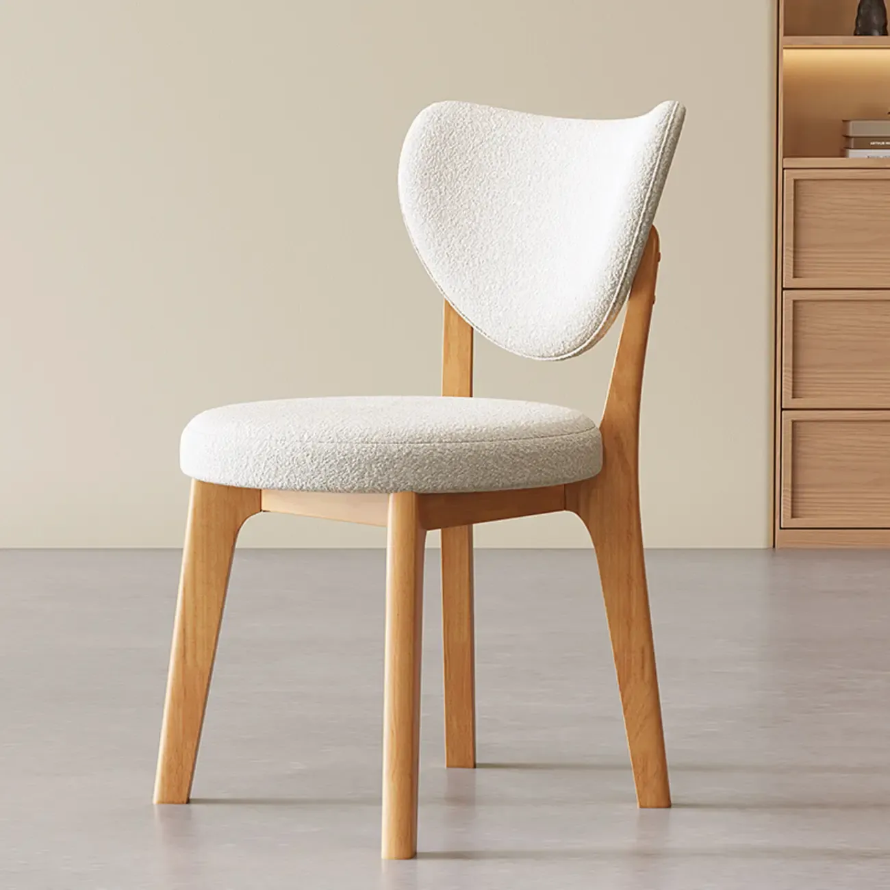 Modern Faux Leather Wingback Armless Dining Chair Image - 11