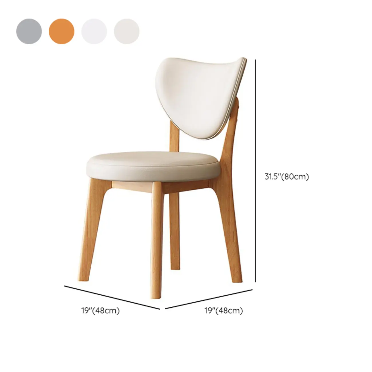 Modern Faux Leather Wingback Armless Dining Chair #size | homeyfad