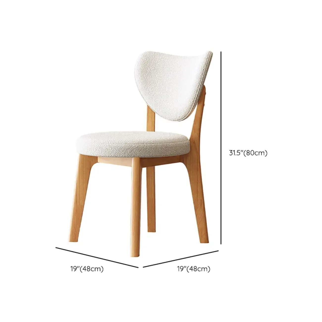 Modern Faux Leather Wingback Armless Dining Chair Image - 26