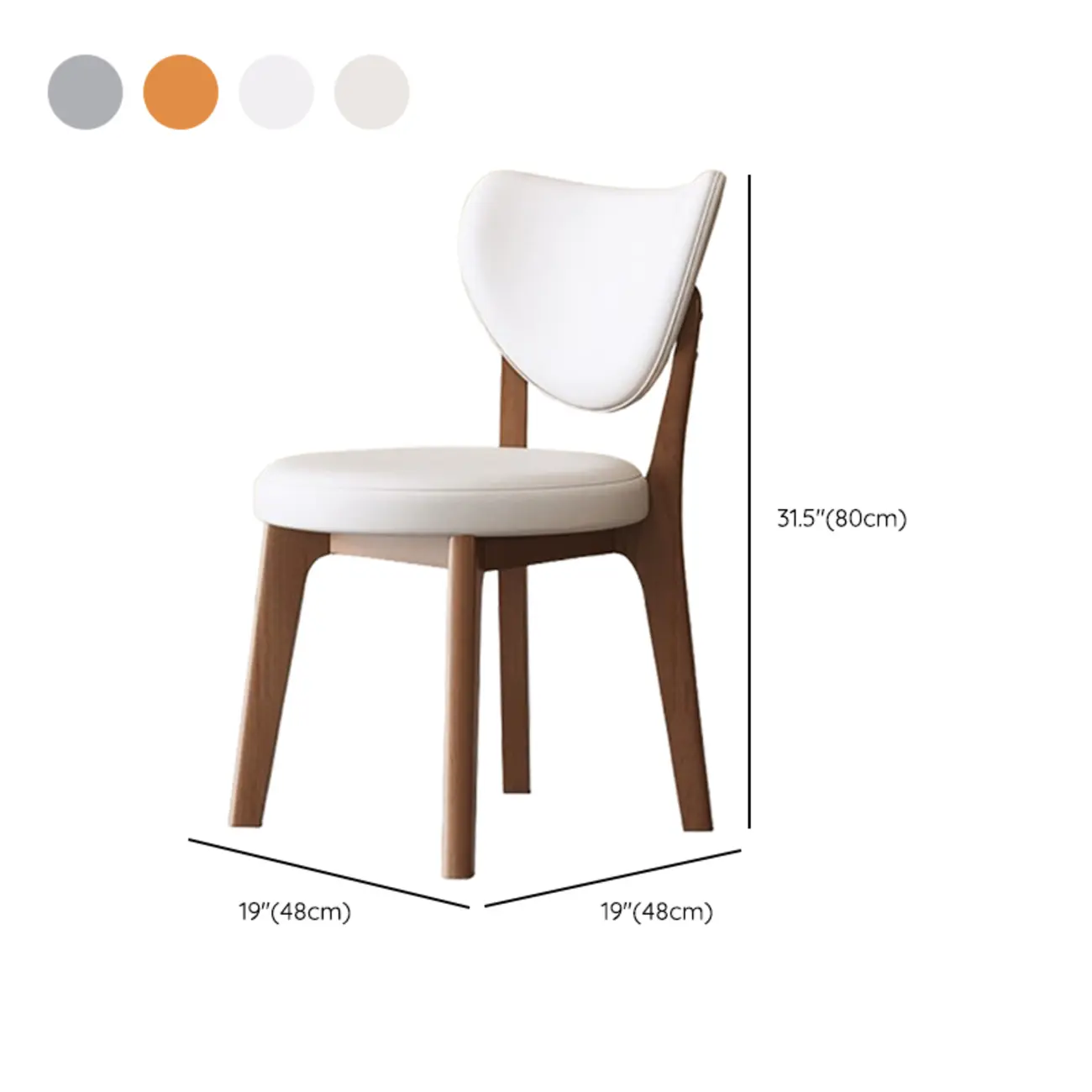 Modern Faux Leather Wingback Armless Dining Chair Image - 27 | homeyfad