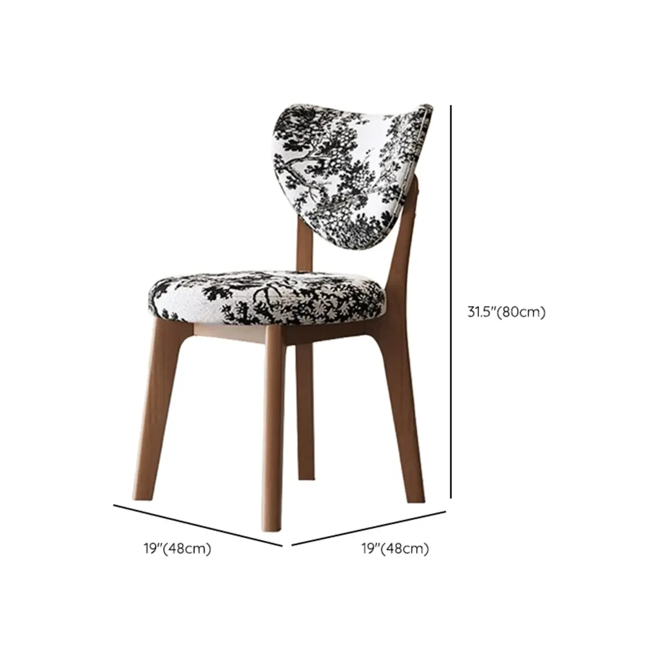 Modern Faux Leather Wingback Armless Dining Chair Image - 28