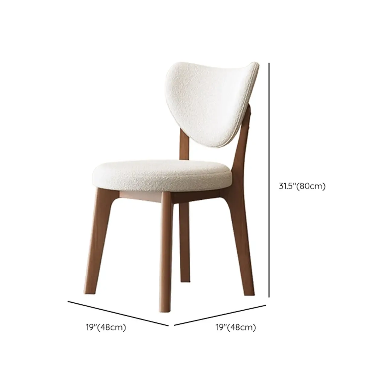 Modern Faux Leather Wingback Armless Dining Chair Image - 29