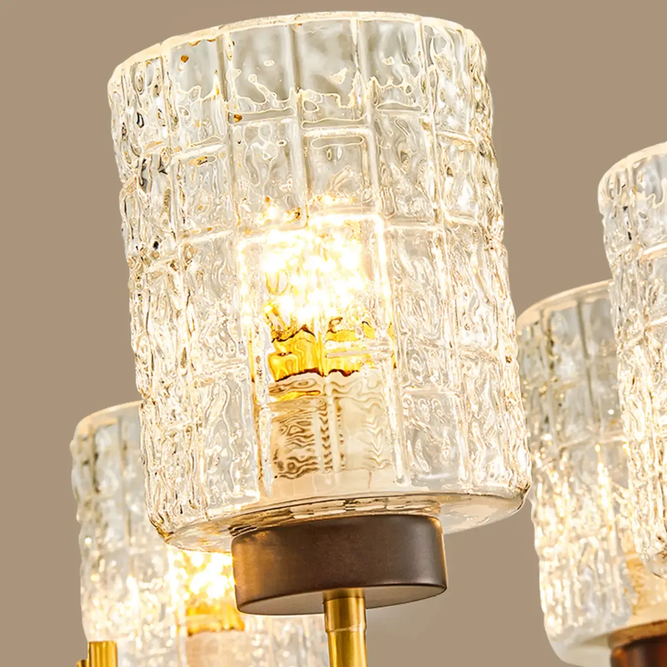 Elegant Flower Shape Orb Chandelier With Glass Shade Image - 8