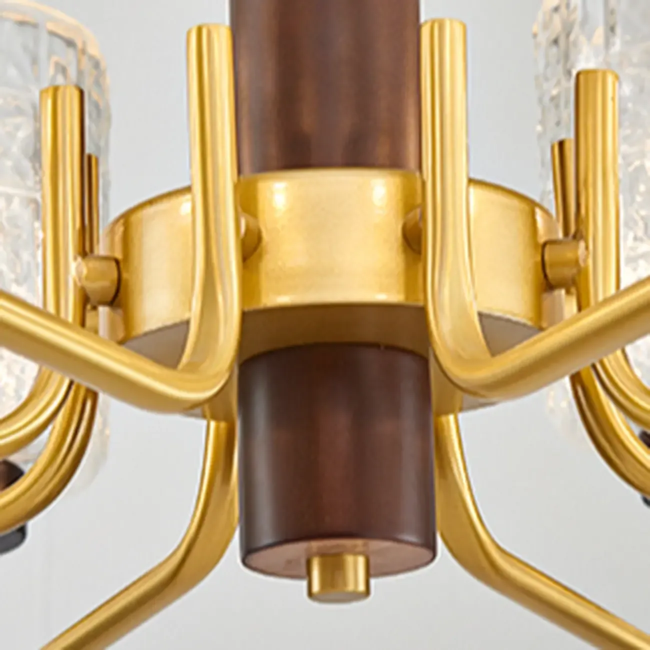 Elegant Flower Shape Orb Chandelier With Glass Shade Image - 10