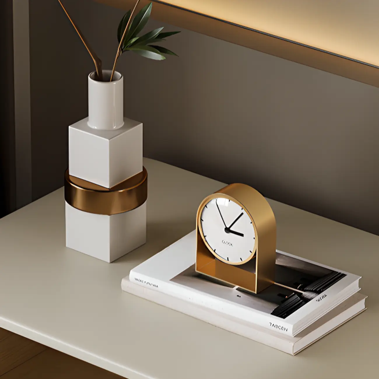 Capsule-shaped Modern Pine Wood 2-tier Drawer Nightstand Image - 8 | homeyfad