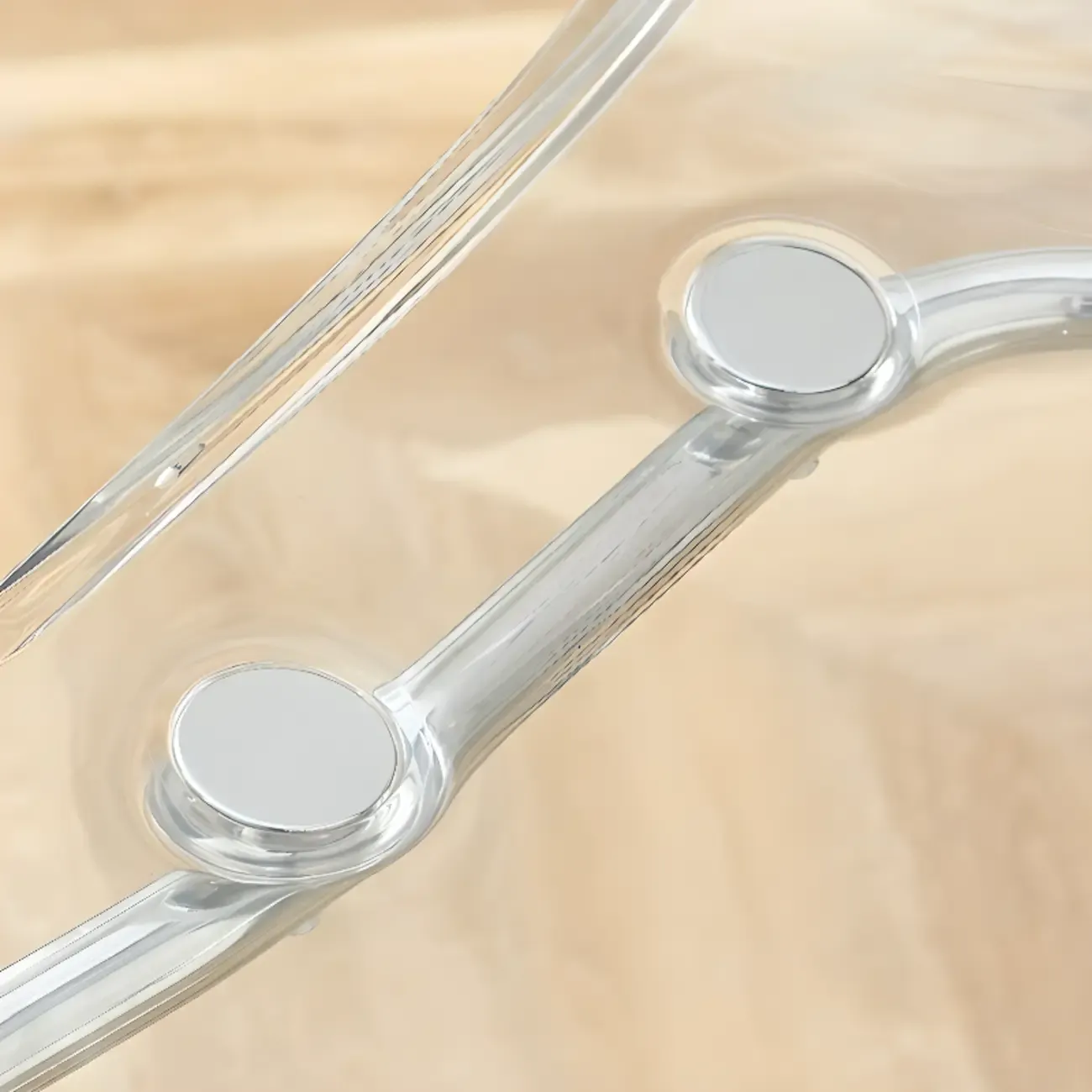 Modern Solid Back Armless Acrylic Dining Chairs Image - 10