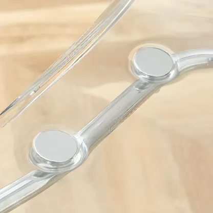 Modern Solid Back Armless Acrylic Dining Chairs Image - 10