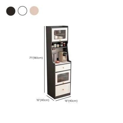 Tall White Stone Countertop Wood Sideboard for Kitchen #size