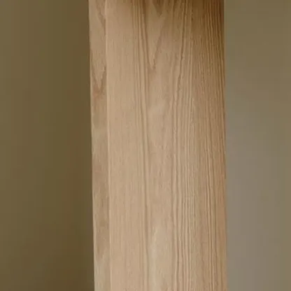 Minimalist Natural Wood Console Table With Dual Base Image - 7