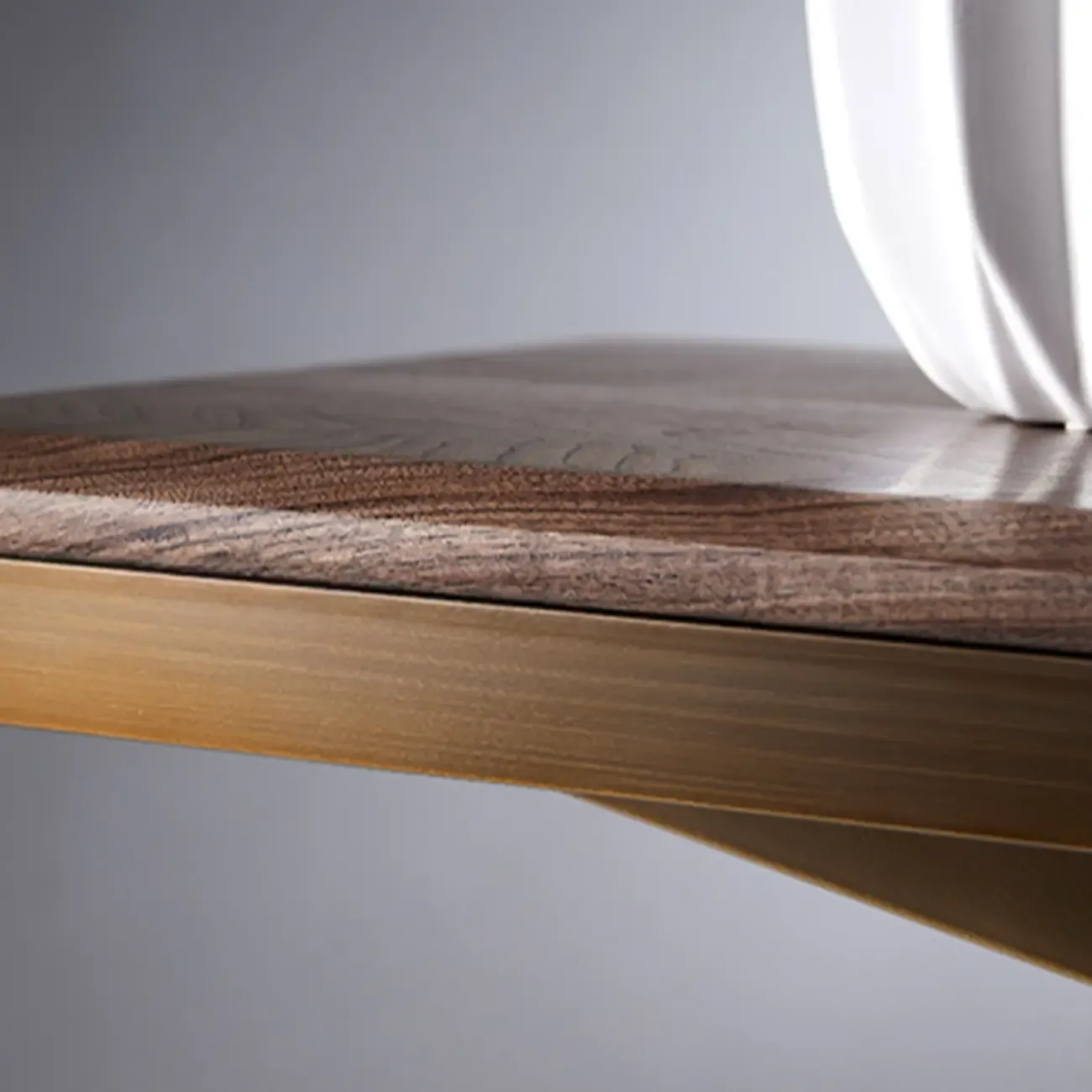 Contemporary Wood Top Console Table With Metal Geometric Base Image - 10