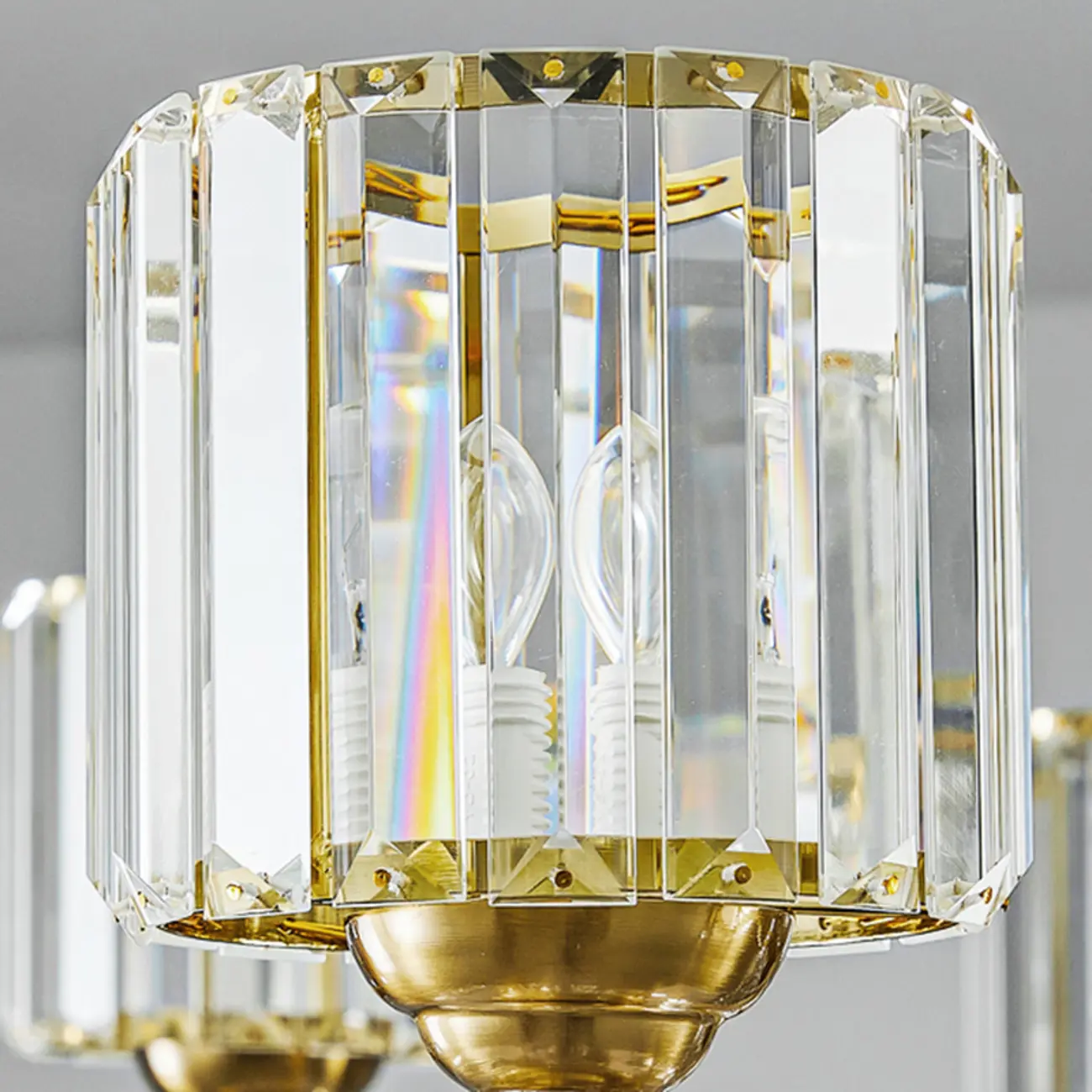 Luxury Gold Crystal Linear Glass Modern Chandelier Light Image - 15 | homeyfad