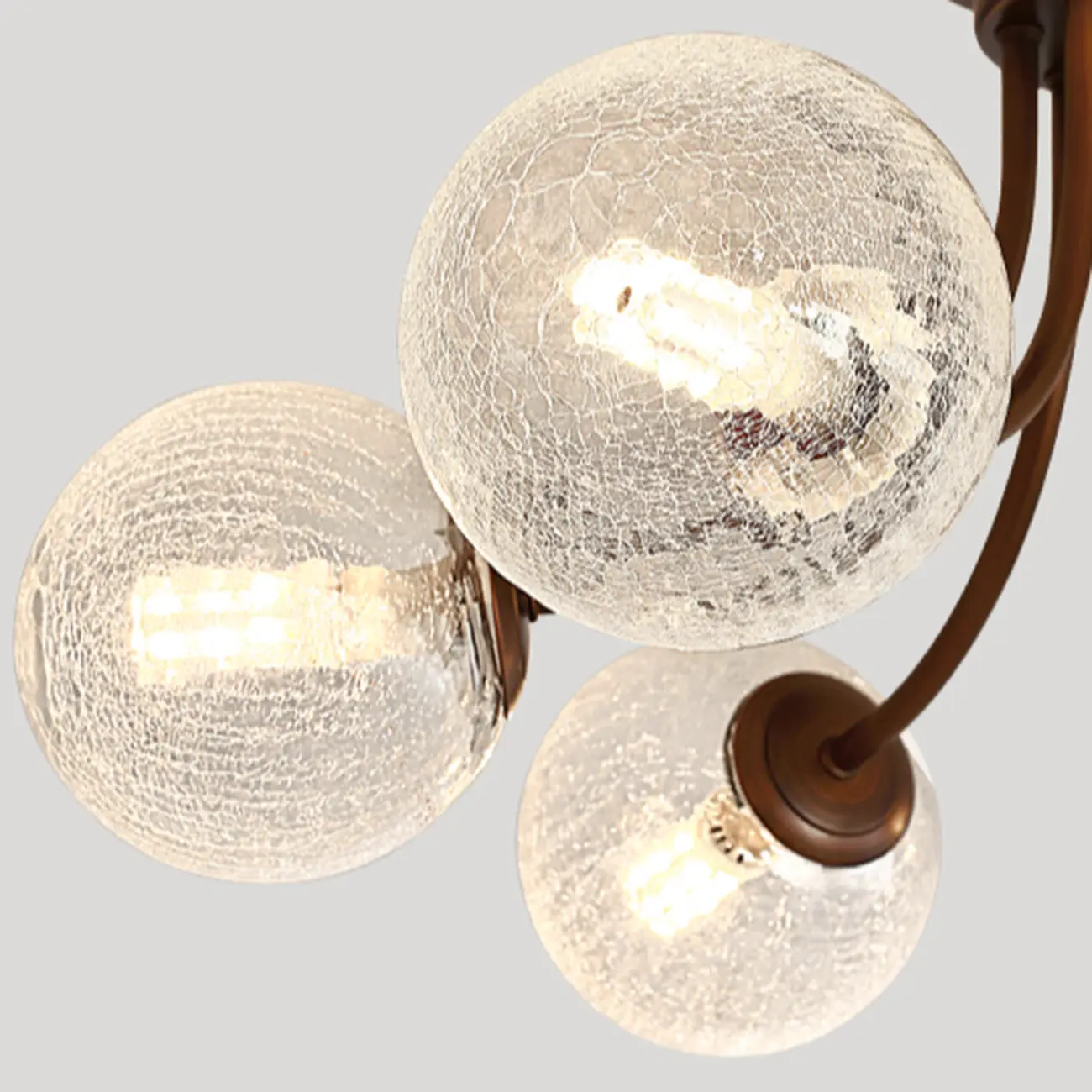 Sphere Vintage Modern Chandelier With Clear Glass Globes Image - 4 | homeyfad