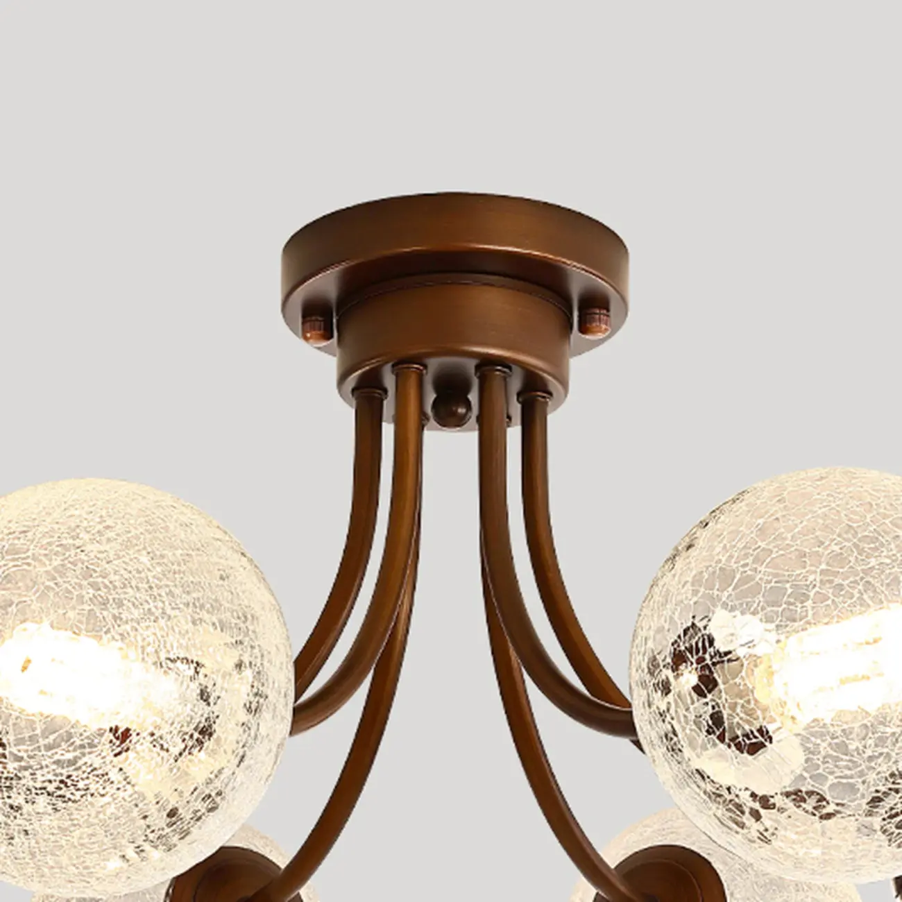 Sphere Vintage Modern Chandelier With Clear Glass Globes Image - 6 | homeyfad