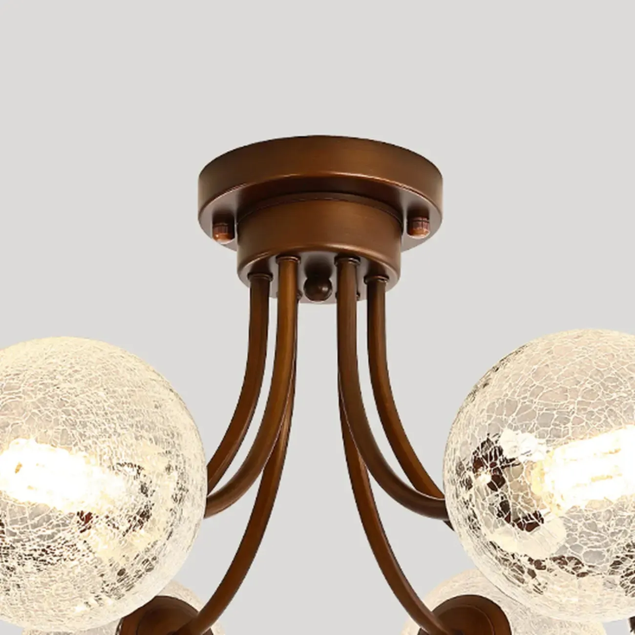 Sphere Vintage Modern Chandelier With Clear Glass Globes Image - 6