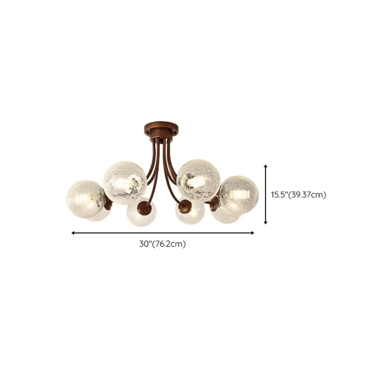 Sphere Vintage Modern Chandelier With Clear Glass Globes Image - 9