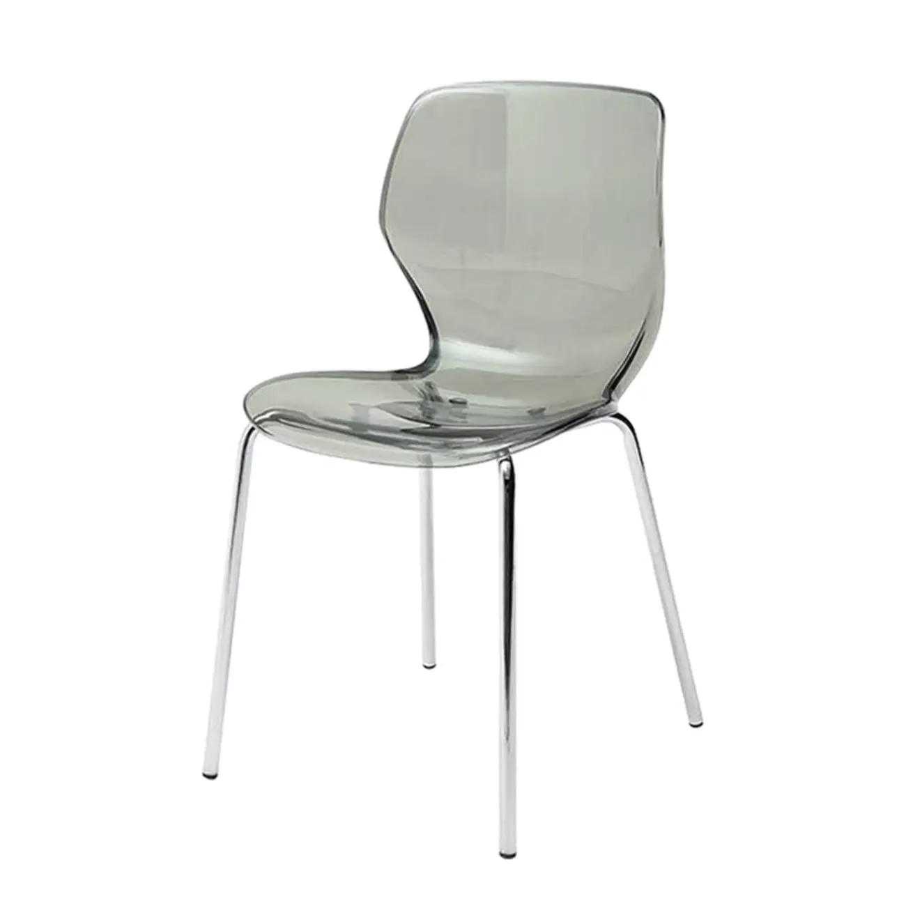 Modern Wingback Plastic Acrylic Dining Chair Image - 4 | homeyfad