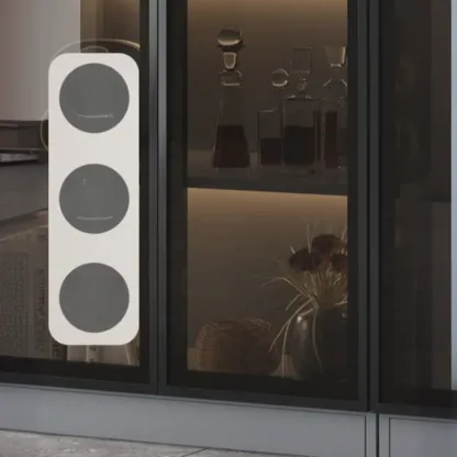 Large Black Wooden Flooring Display Cabinet with Light Image - 5