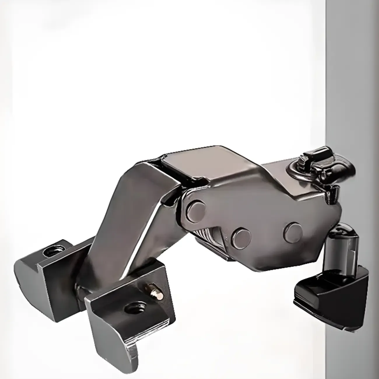 Large Black Wooden Flooring Display Cabinet with Light Image - 7