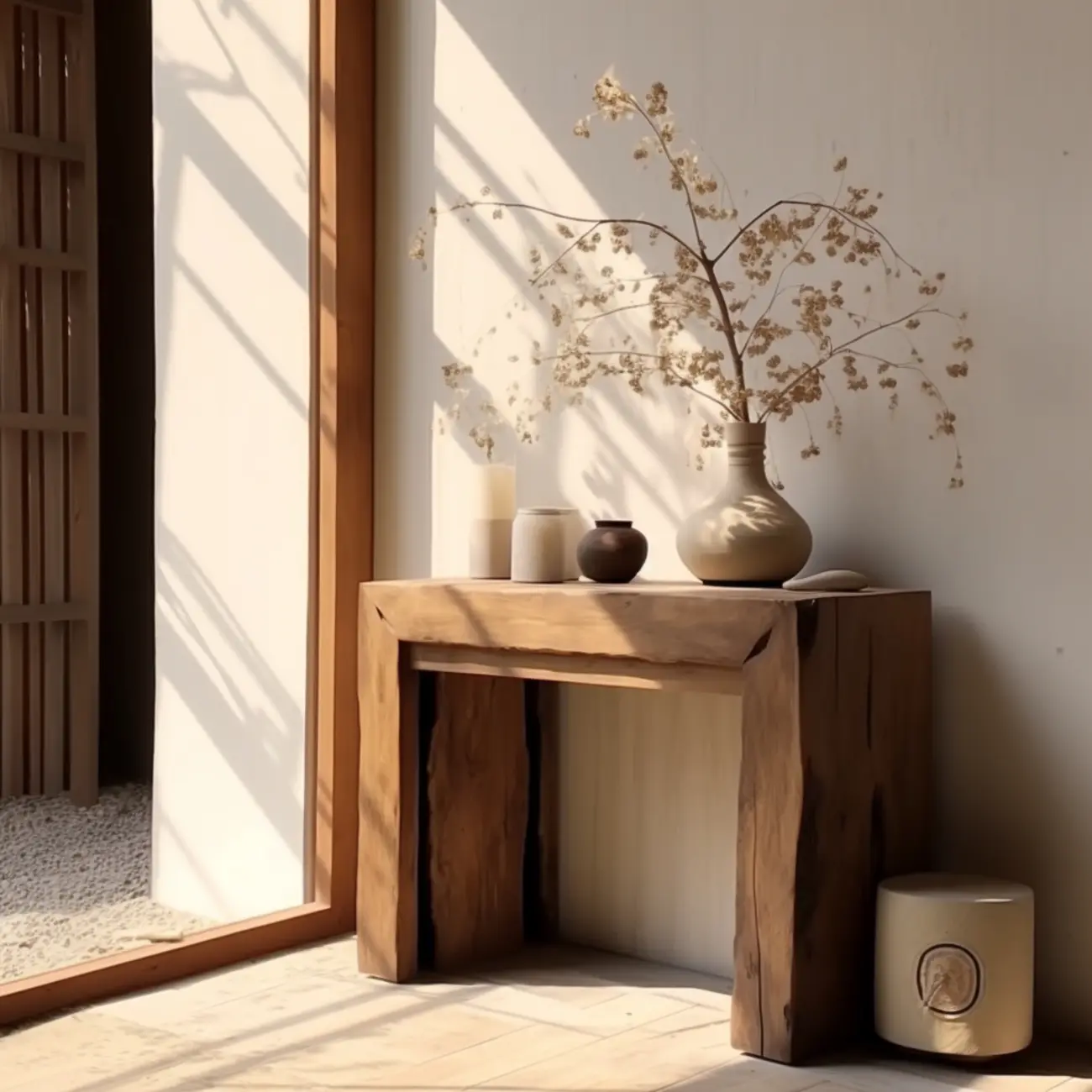 Rustic Solid Wood Brown Rectangular Console Table Enteyway Image - 3 | homeyfad